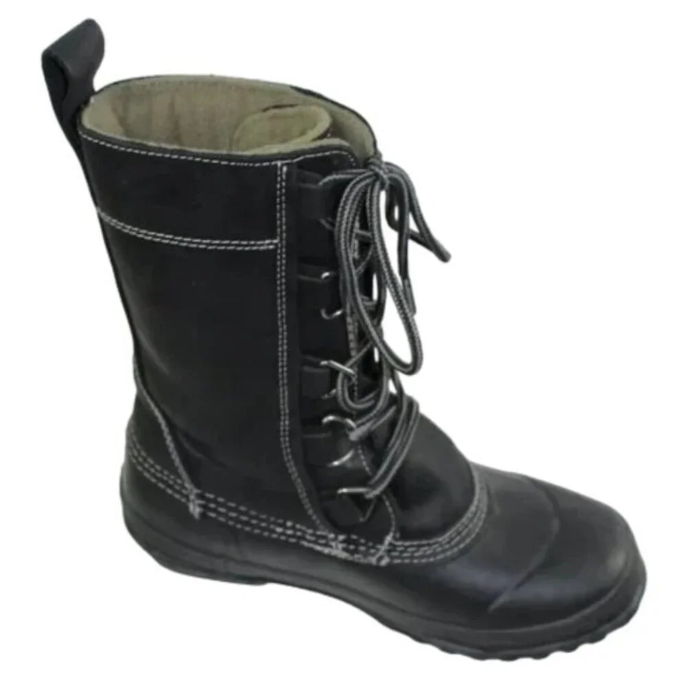 Tretorn Aspelina Waterproof Black Combat Moto All Weather Boot, Size 36